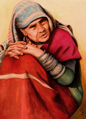 gezeichnetes portrait einer frau